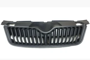 Решітка радіатора Skoda Fabia 2007-2010 чорні ребра нижній рант чорний, FP 6408 992