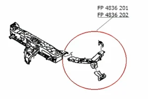 Окуляр передньої панелі правий Mitsubishi ASX / Outlander Sport 2019+, FP 4836 202-P