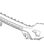 Передній бампер верхня частина Jeep Renegade 2014-2019, FP 3808 903