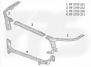 Передня панель (телевізор) нижня Chevrolet Malibu 2016+, FP 1719 213